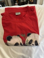 Dragon Pandas Red Short Sleeve Graphic T Shirt Unisex XXL