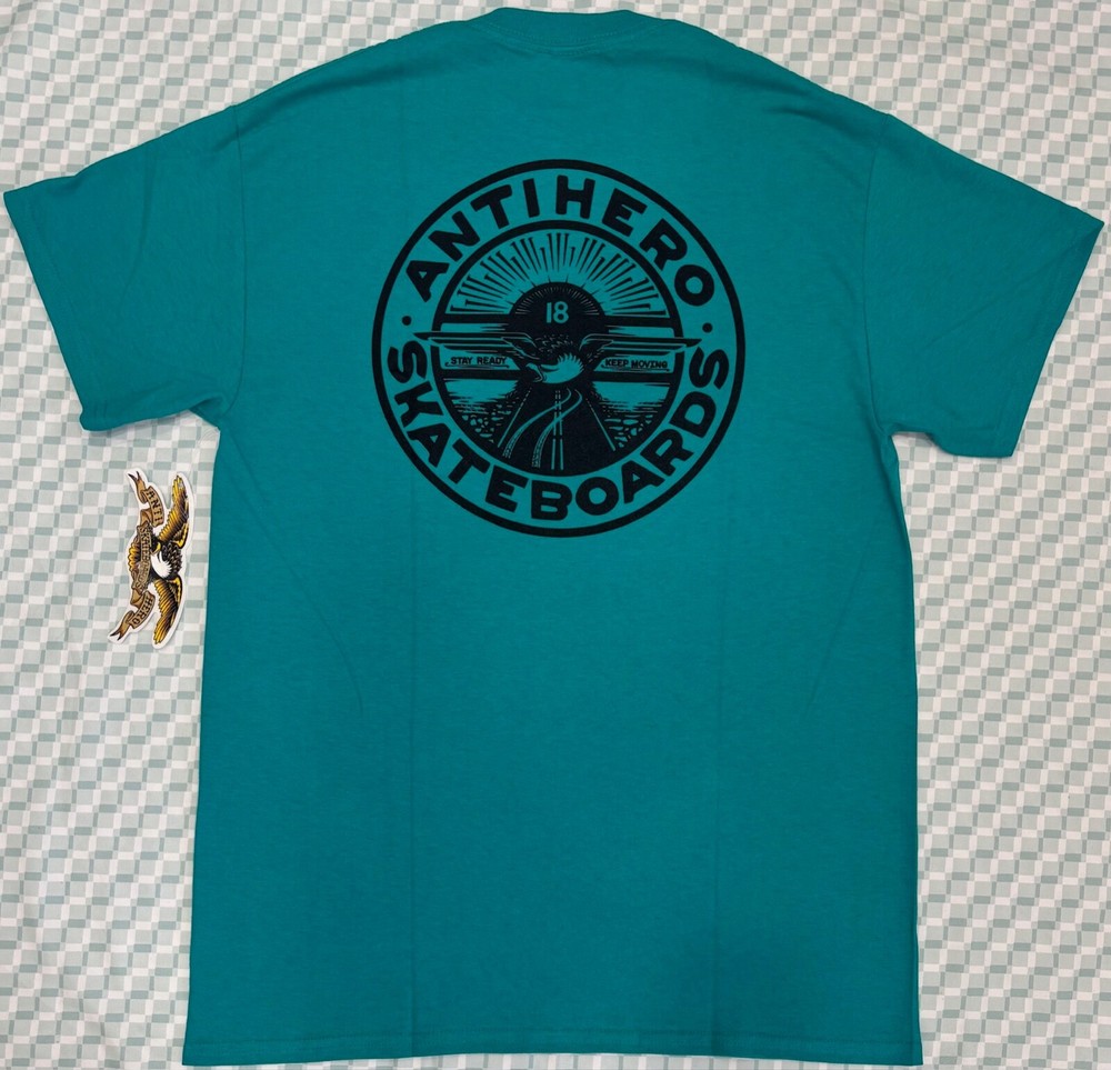 Anti Hero Stay Ready S/S T-Shirt – Jade Dome/Black MD AND XL