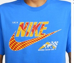 NIKE Worldwide Sole Rally Blue Graphic T Shirt Men’s Large Logo Tee Brand New