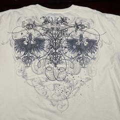 Vintage Y2K Mens XXL Anchor Spread Eagle Wings Crest Grunge Skate San Diego Tee