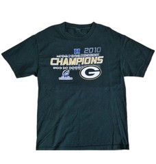 Vintage USA National Football Conference 2010 Champions Green Bay T Shirt Top