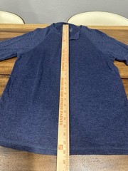 Faherty Cloud Cotton Henley Shirt Mens Medium Navy Long Sleeve Pima Modal