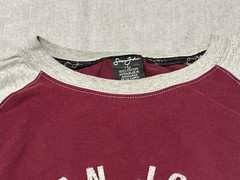 Sean John Collection – Men’s 3/4 Sleeve Shirt Size L – LARGE – Burgundy and Gray