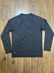 Public Rec Henley Shirt Mens Medium Gray Long Sleeve Pima Cotton Stretch