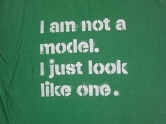 No Boundaries Shirt Adult Medium Green I Am Not A Model Funny Quote Casual Tee