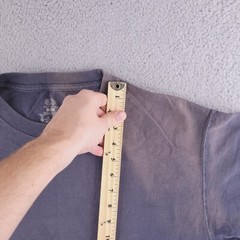 Fruit of the Loom Shirt Mens Large Gray Sun Faded Distresed Grunge