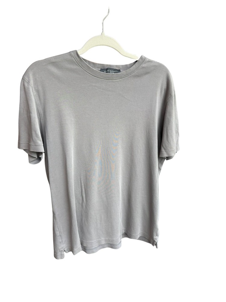Robert Barakett Gray Pima Cotton Crew Neck T-Shirt Men’s Large Luxury Basics