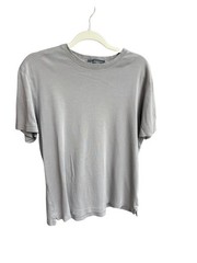 Robert Barakett Gray Pima Cotton Crew Neck T-Shirt Men’s Large Luxury Basics