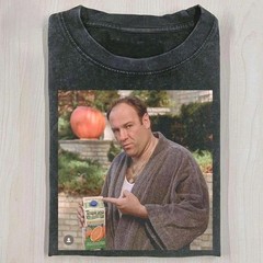 Vintage Mafia Trendy Tony Soprano Juice Graphic Cotton Unisex T-Shirt
