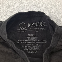 Beetlejuice Shirt Men Medium Black Short Sleeve Movie Tee Horror Halloween Y2K