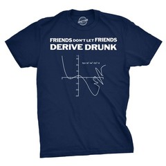 Don’t Drink and Derive T Shirt Funny Math Teacher Hilarious Drinking Graph Tee