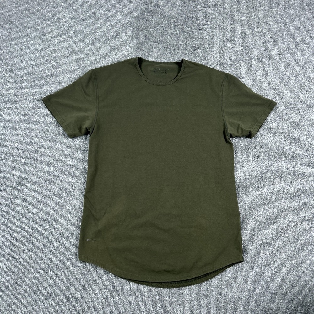 BYLT Shirt Mens Large Green Drop-Cut Crewneck Stretch Tee Tagless Casual
