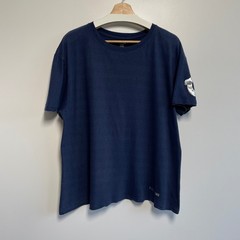 True Religion Mens Large Navy Blue Cotton T Shirt Metallic Horseshoe Logo