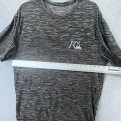 Quicksilver Mens Size Large Gray Striped Breathable Stretchable Shirt