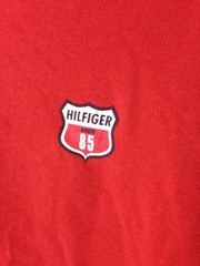 VTG 90s Tommy Hilfiger Route 85 Long Sleeve T Shirt Red Racing Spell Out Large L