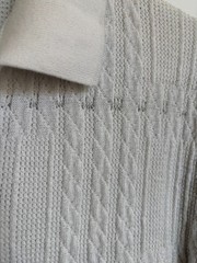 Zara Men’s Textured Polo Off-White (Size: M) (Used)