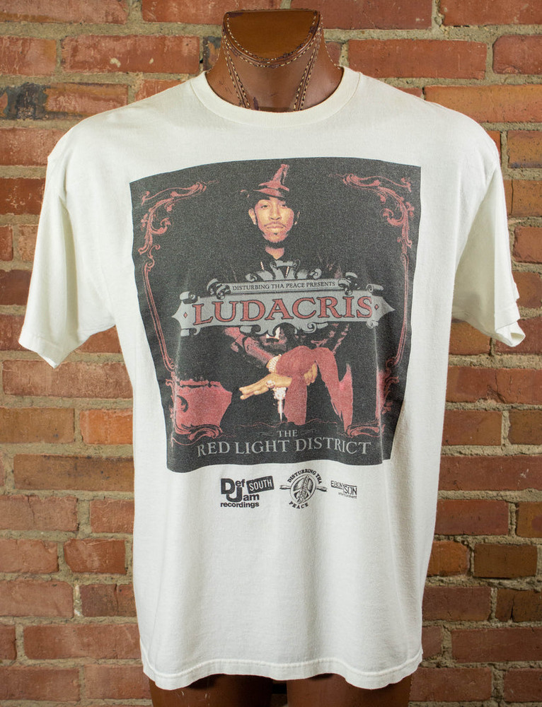 Vintage Ludacris The Red Light District Rap Tee Concert T Shirt 2004 White