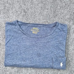 Polo Ralph Lauren Shirt Mens 2XB Big Blue Short Sleeve Crew Neck Pocket Tagless