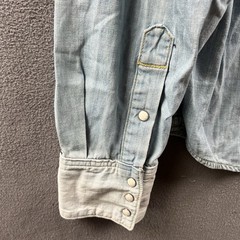 Vintage True Religion Denim Shirt Mens XXL Rolling Bones Jake Western Pearl Snap