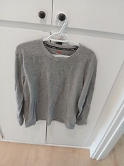 Hanes Essentials Men’s Cotton Long Sleeve T-Shirt, Light Grey XL