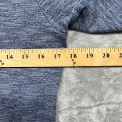 Hollister Crewneck Shirt Mens Blue Marled Long Sleeve Logo Knit Top XS