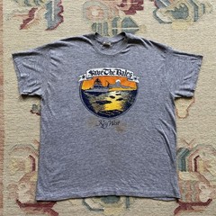 80s Save The Bales T Shirt Tri Blend Vintage XL Rayon Gray Drug Humor Florida