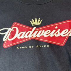 Grunt Style T-Shirt ‘Dadweiser’ Mens 3XL Black Cotton Blend Fathers Day Gift