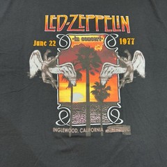 Led Zeppelin 1977 Inglewood Concert Retro Graphic T-Shirt Adult Size 5XL Tall