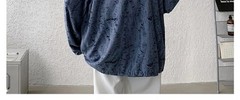 Men’s Distressed Hole Long Sleeve T-Shirt Hip Hop Oversized Harajuku Streetwear