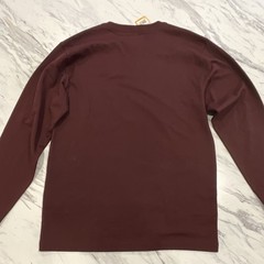 Carhartt K126 Loose Fit Long Sleeve Pocket T-Shirt Burgundy Men’s S Crew
