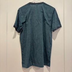Next Level Apparel Mens Ringer T-Shirt Heather Teal Charcoal Grey Size S