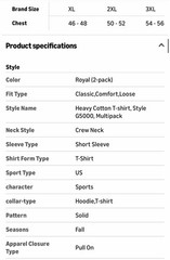 Gildan Mens G500 Solid Heavy Cotton Plain Short Sleeve Blank Casual Fit T-Shirt