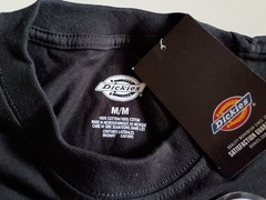 DICKIES HEAVY WEIGHT BLACK CREW NECK POCKET T SHIRT MEN’S SIZE M NWT