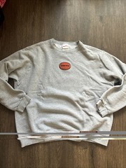 VINTAGE Nike Team Nike Logo patch Sweatshirt XL Gray USA Swoosh sports MINT