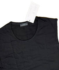 Cesare Paciotti Sleeveless Undershirt 95% Cotton Basic Italian Nero Black Size 4