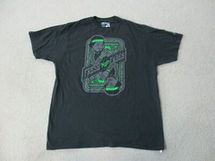 Adidas Mens Fresh Never Fades Shirt Extra Large Black Grey Green Spell Out 90s