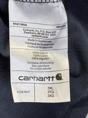 Carhartt Dearborn Loose Fit Shirt Mens 3XL Navy Blue Logo Cotton Jersey Workwear