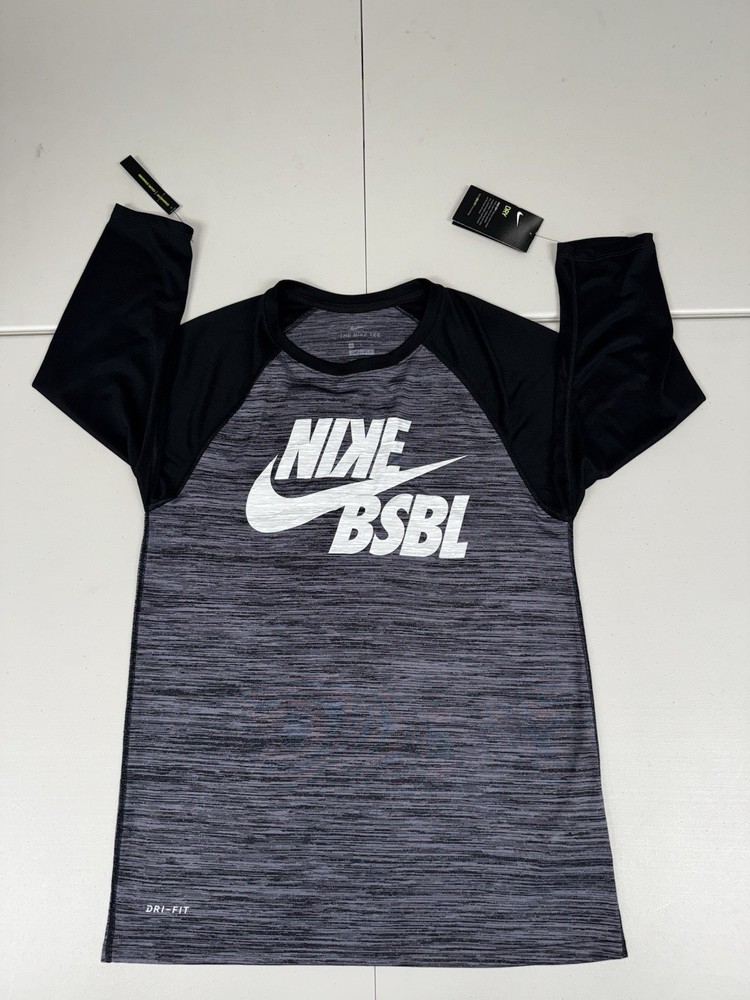 Nike Men’s Velocity Legend 3/4 Sleeve Baseball Top Gray $40 NWT Pick Size