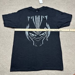 Black Panther T Shirt Mens Size L Black Short Sleeve Marvel Mad Engine Adults