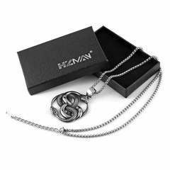 Goth Punk Jewelry Men’s Stainless Steel Animal Snake Pendant Necklace 22+2Inc…