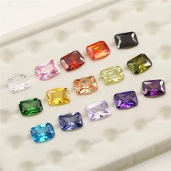 15pcs 8x10mm Octangle Cut 5A Cubic Zirconia Stone Mix 15 Colors Loose CZ Synt…