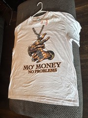 Vtg Iced Out Rap Tupac Biggy White Tee T-shirt Mens Size 2XL Y2K Baggy NWT