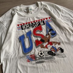 Vintage 1994 World Cup USA Soccer T Shirt XL Single Stitch Made in USA FIFA Tee