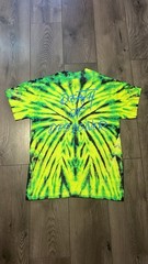 Death of Designer Tie Dye Graphic Men’s T-Shirt XL Yellow Green Black Crew Neck