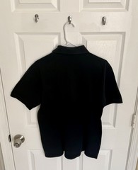 PRADA MEN VINTAGE POLO T SHIRT SIZE L BLACK COLOR RARE