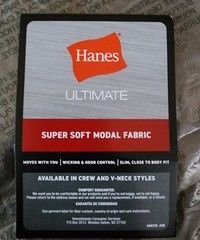 Hanes Ultimate Tagless T-shirt 2XL Super Soft Modal Cotton Spandex Undershirt