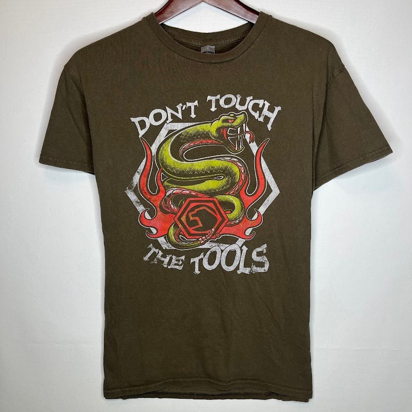 Snap-on Tools Snake Graphic T-Shirt Brown Don’t Touch Tools Men’s M Gildan