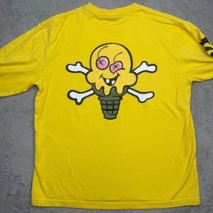 Ice Cream Henry Shirt Men S Yellow Cone Graphic Print Logo Long Sleeve Crew Neck