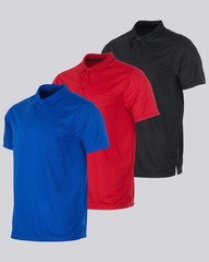 Real Essentials 3 Pack: Small Men’s Short Sleeve Dry-Fit Polo Shirt Set 5