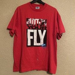 Vintage 1991 Levi’s 501 Button Your Fly Graphic Single Stitch T-Shirt Size Large